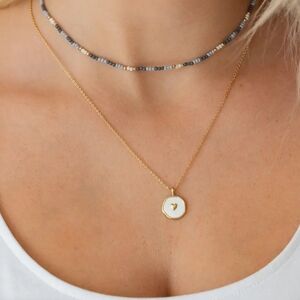 Tiny Heart Necklace - White